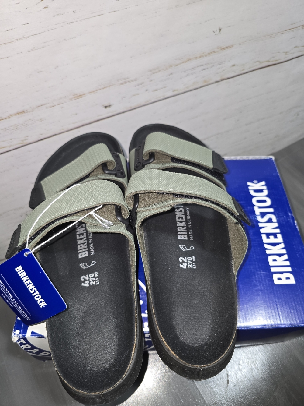 New Birkenstock Sandals Atacama Futura Khaki Olive and Black - Picture 2 of 9